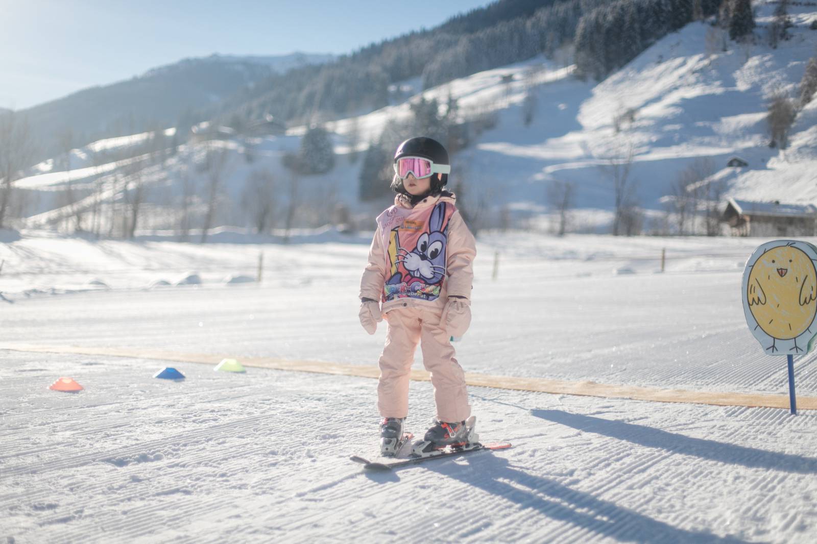 Gustis first ski lesson symbolic picture