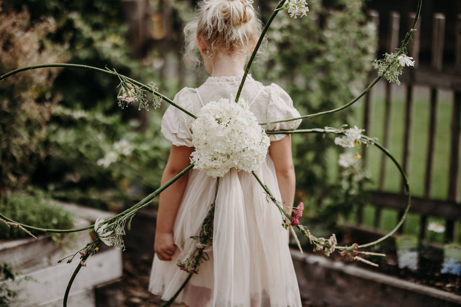 Butterfly wings made from natural materials symbolic picture