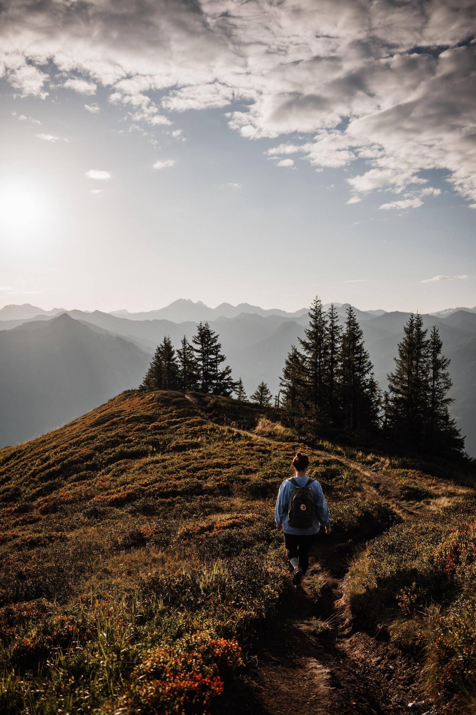Sunrise in the mountains symbolic picture