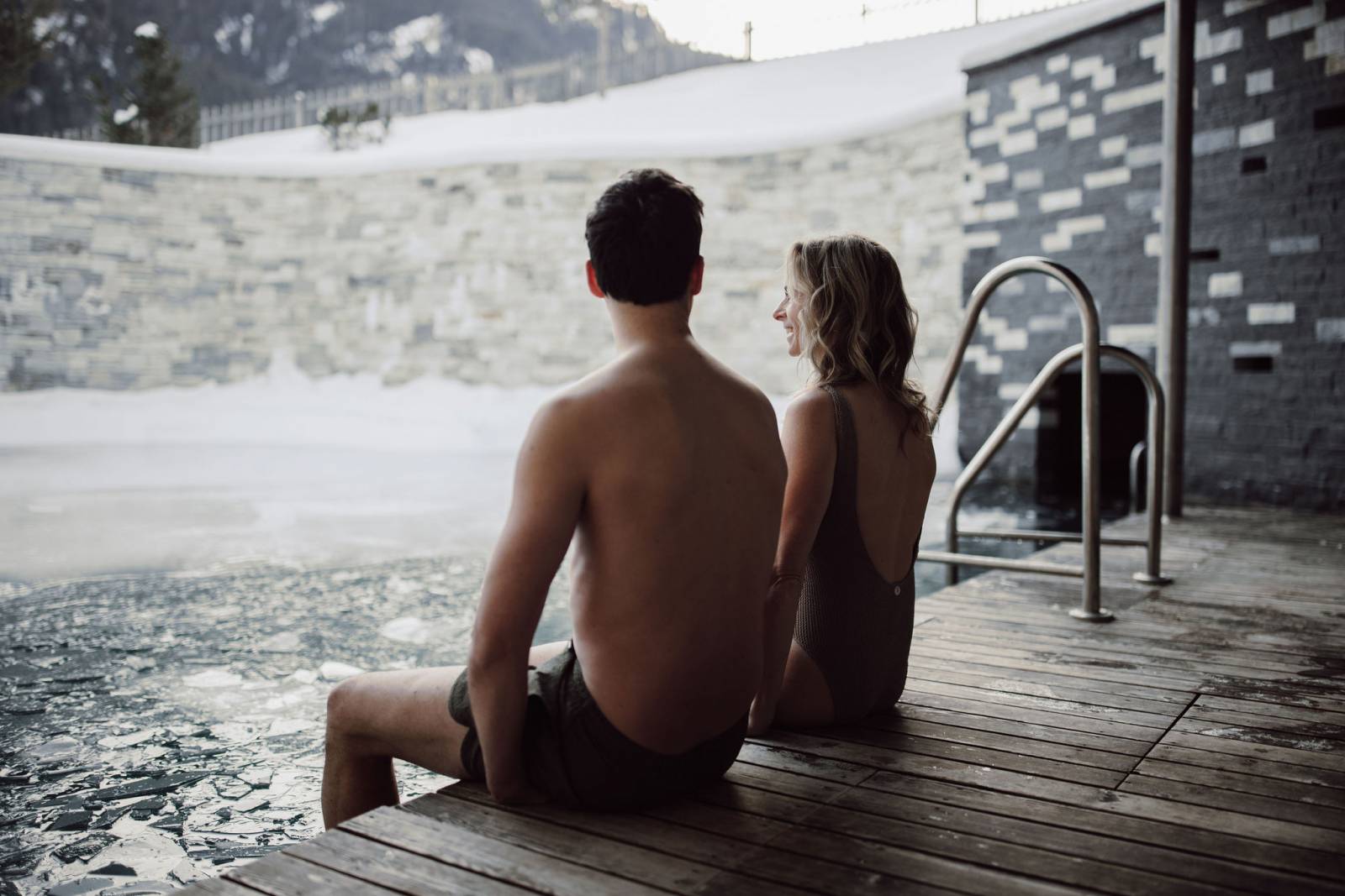 Ice bathing symbolic picture