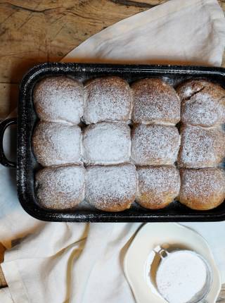 Cranberry and chestnut sweet buns symbolic picture