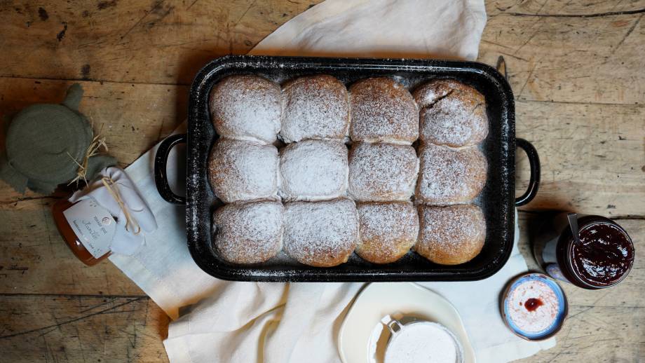 Cranberry and chestnut sweet buns symbolic picture