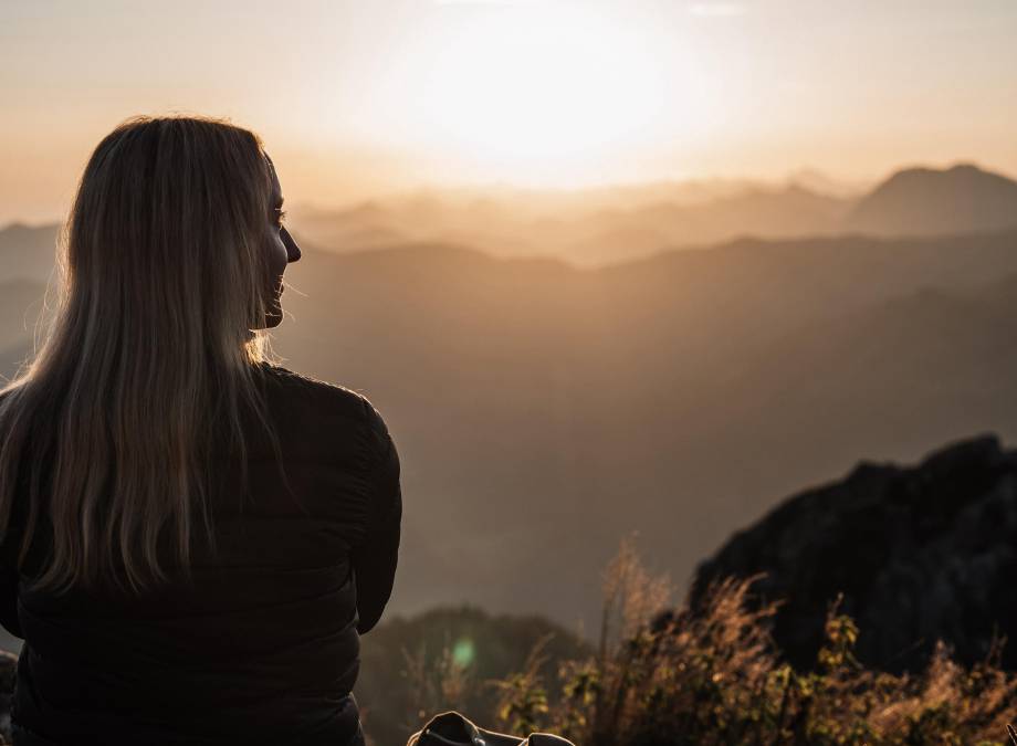 Sunrise in the mountains symbolic picture
