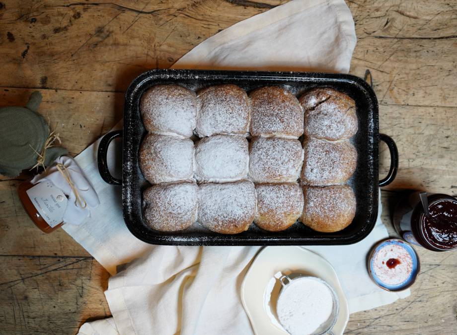 Cranberry and chestnut sweet buns symbolic picture