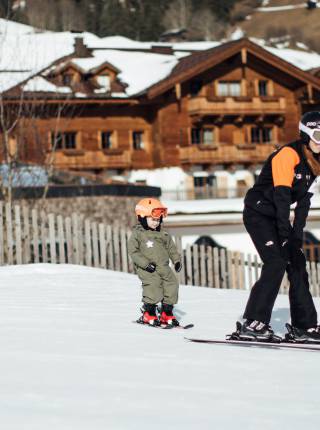 Gustis first ski lesson symbolic picture