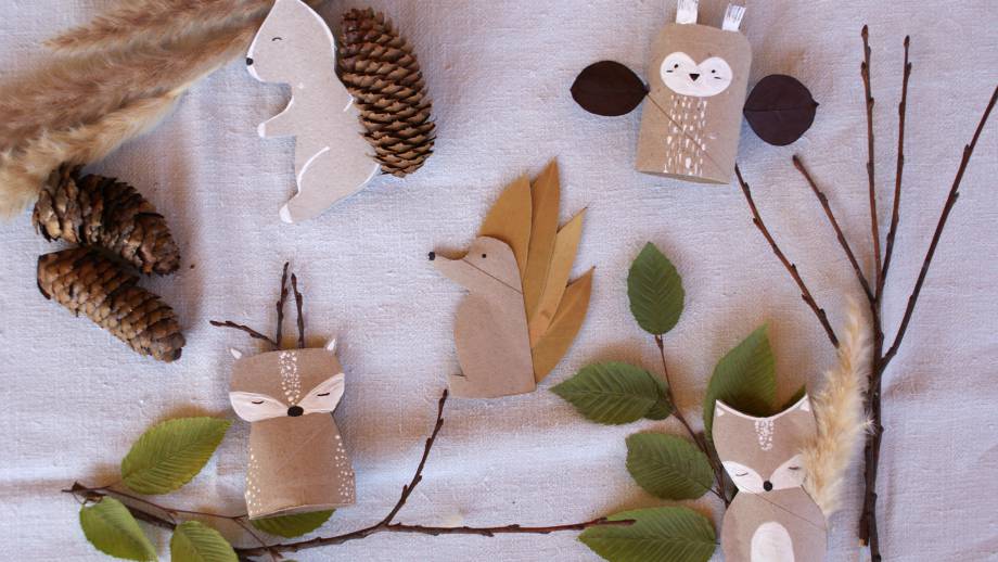 MOAR TUTORIAL: Forest animals from paper rolls symbolic picture