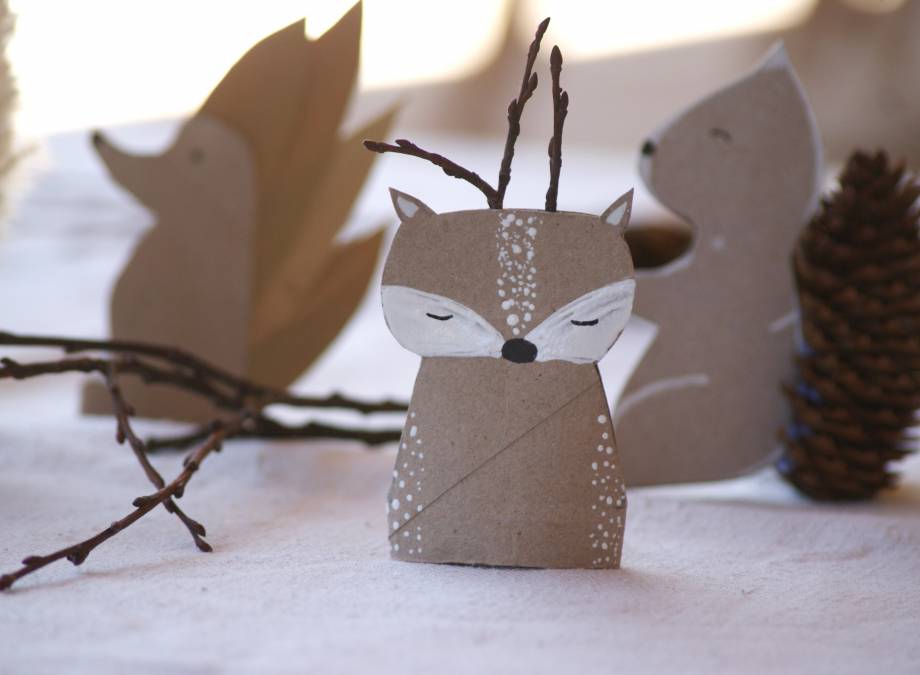 MOAR TUTORIAL: Forest animals from paper rolls symbolic picture